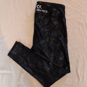 Calvin Klein Women's Black Shimmer Leggings